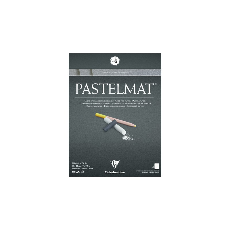 CLAIREFONTAINE CARTE A5 POUR PASTEL NOIR N6