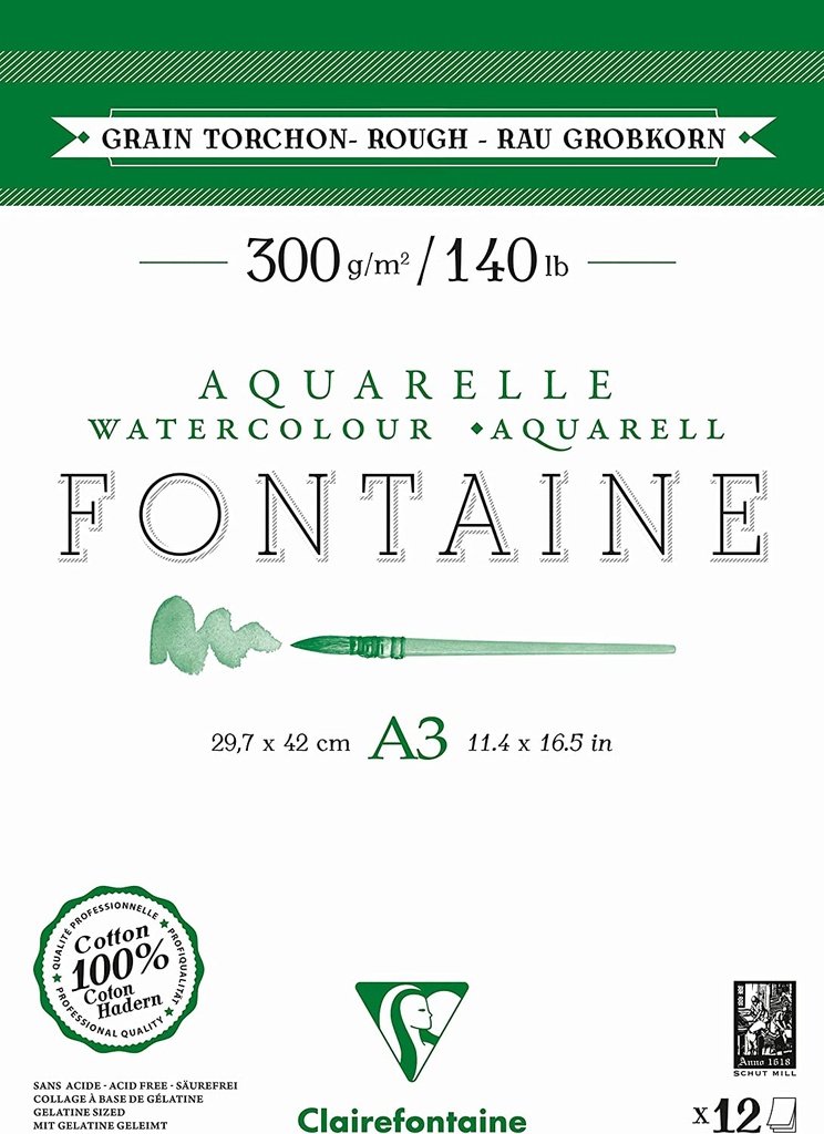 CLAIREFONTAINE BLOC DESSIN GR TORCHON FONTAINE A3