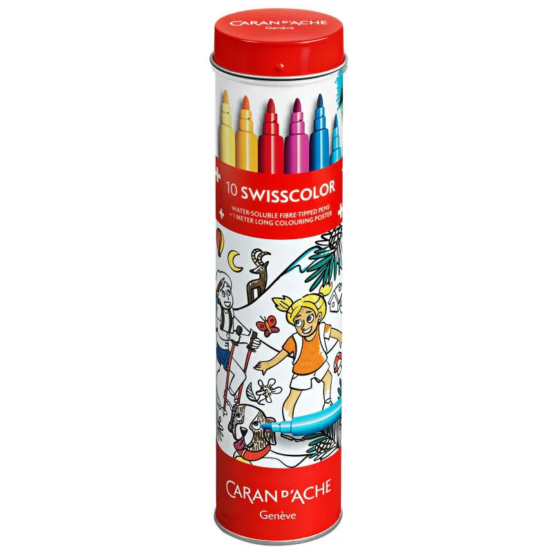 caran d' ache 10 swisscolor + poster