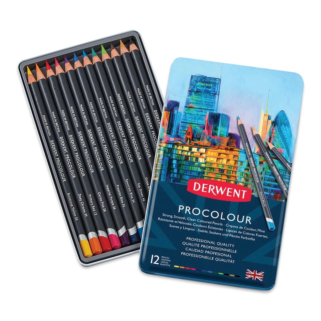 DERWENT BOITE DE 12 CRAYON PROCOLOUR