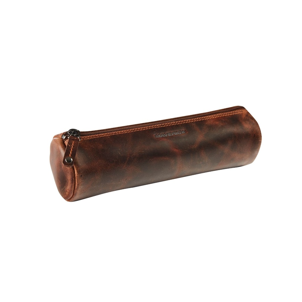 Plumier cuir large ronde Maverick
