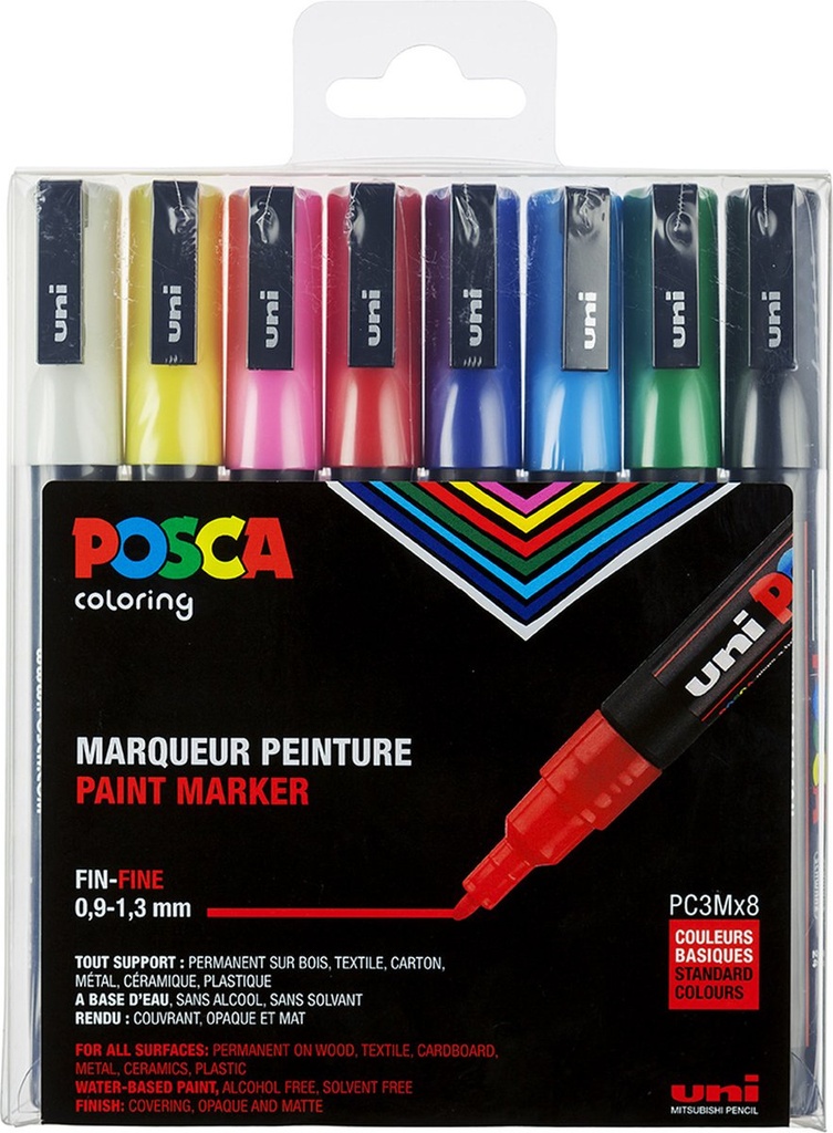 POSCA Couleur basic fin (8)
