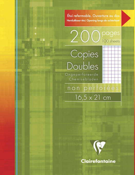 clairefontaine bloc feuilles double a5 . 200p