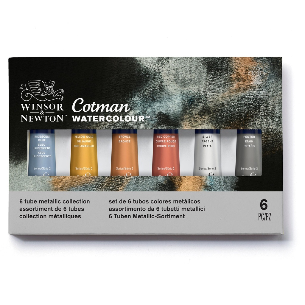 WINSOR NEWTON COTMAN 6 TUBE METALLIC COLLECTION