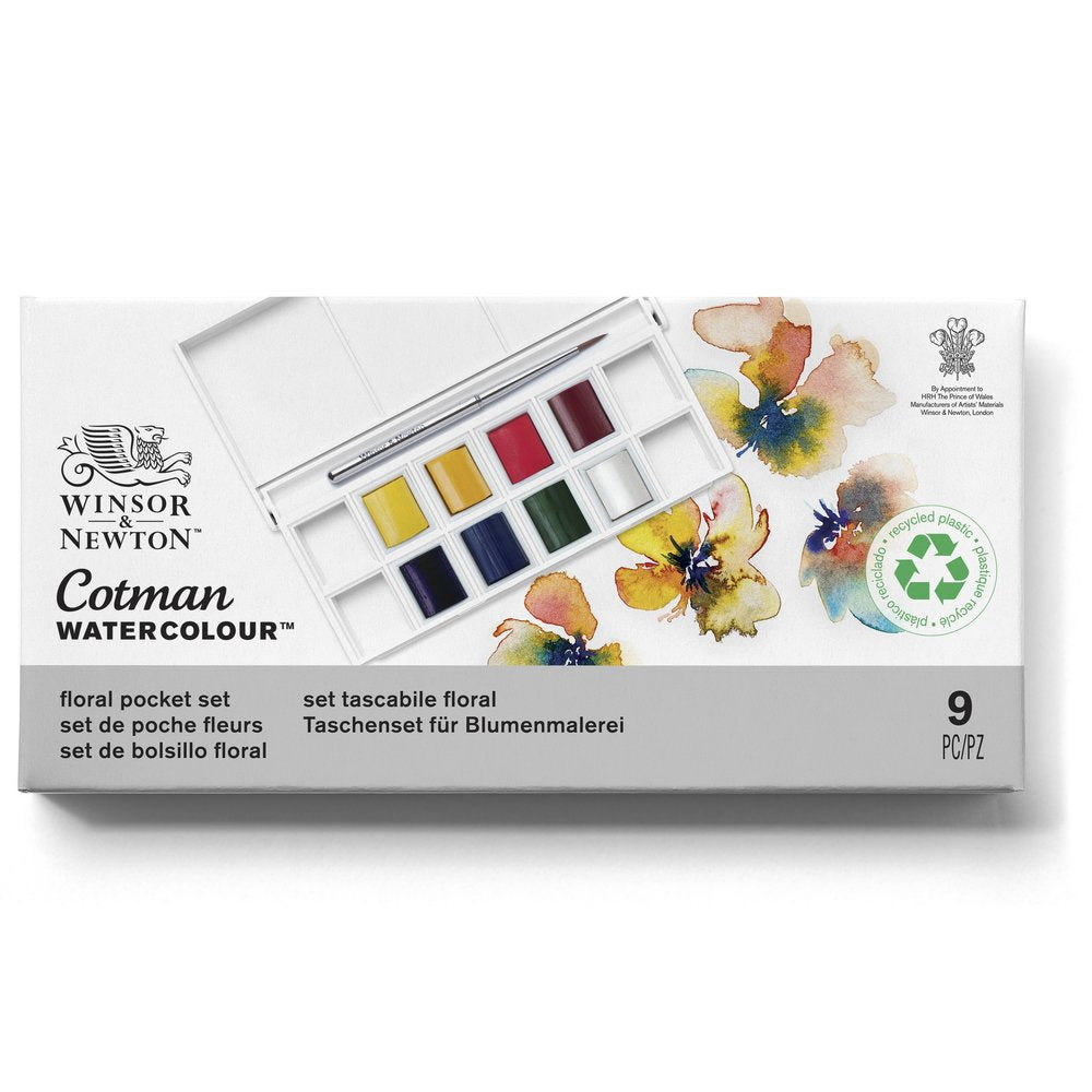 SET DE POCHE AQUQRELLE FLORAL WN