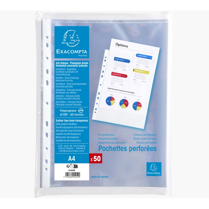[5250] clairefontaine pochette plastique 4 .50 P