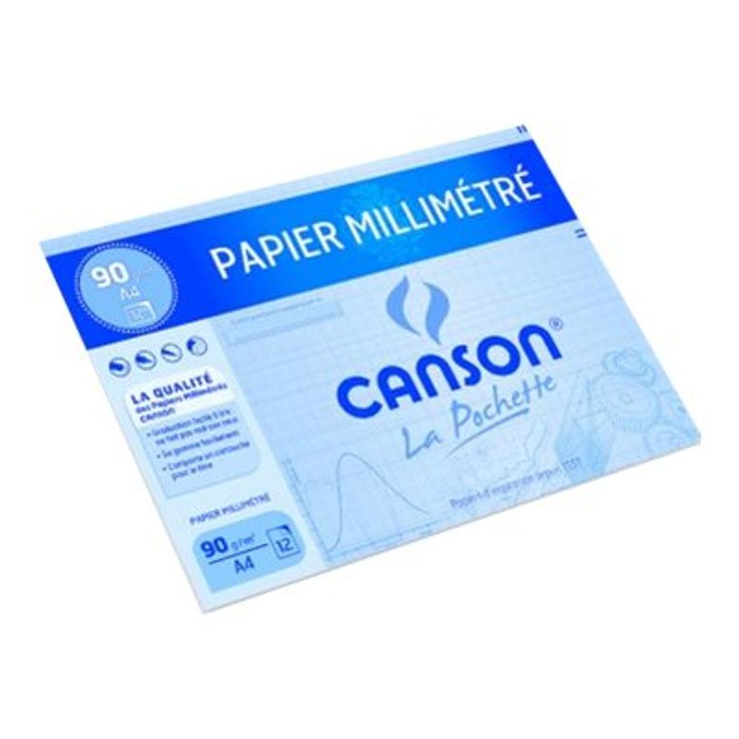 CANSON PAPIER MILIMETRE 90gr