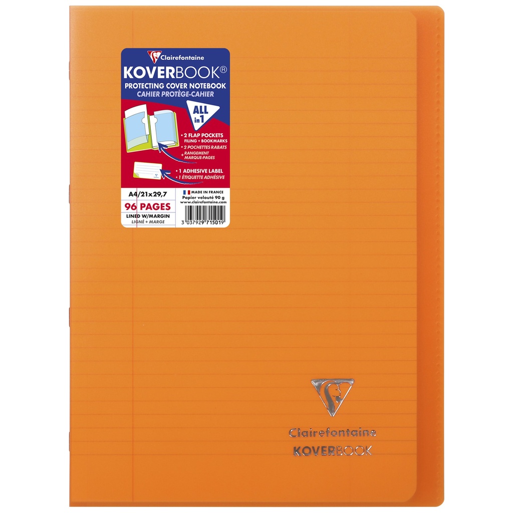 CLAIREFONTAINE CAHIER  5X5 PROTECTION  SPIRAL 160 P