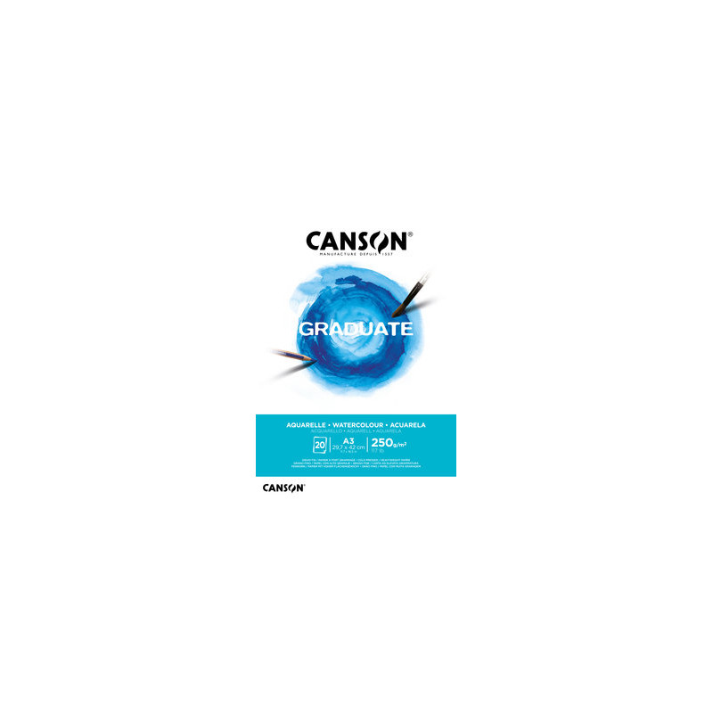 CANSON GRADUATE AQUARELLE A3 250gr