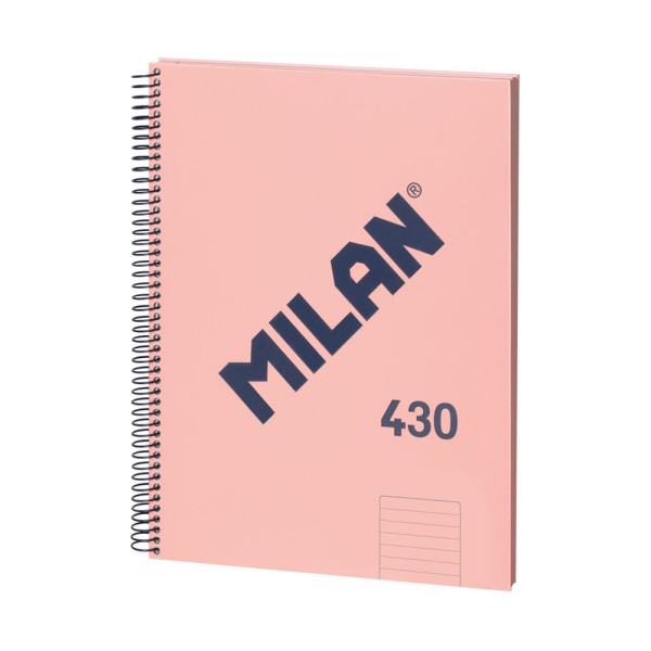 MILAN CAHIER A4 SPIRALE 160 PAGES (ROSE)