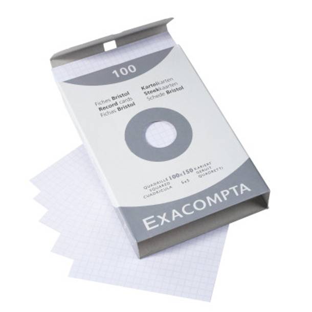 EXACOMPTA FICHE BRISTOL 5X5 . 100X150