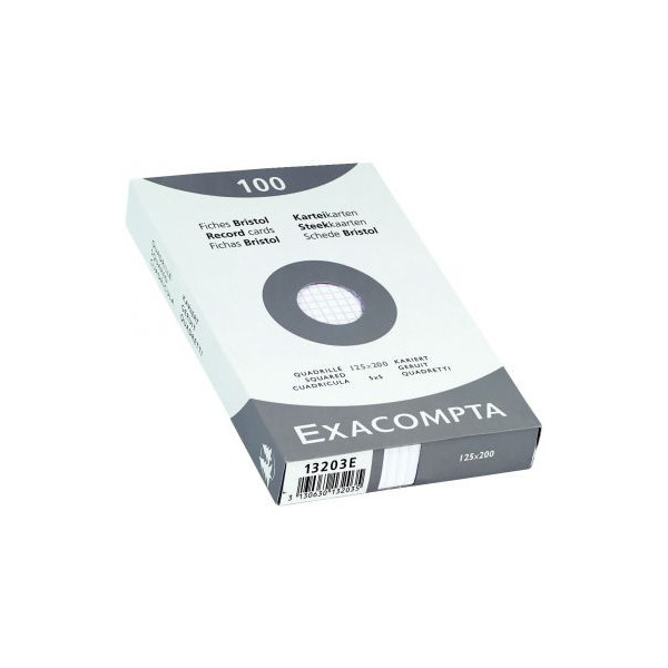 EXACOMPTA FICHES DRISTROL 5X5 .123X200