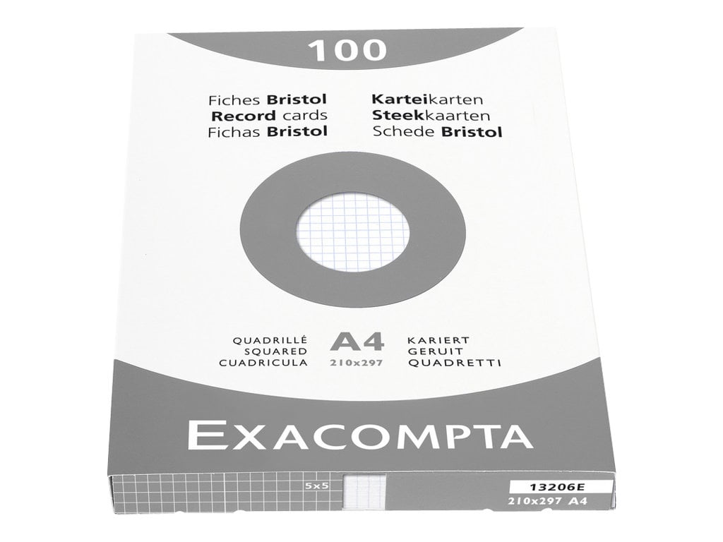 [13206] EXACOMPTA FICHE BRISTOL A4 .5X5