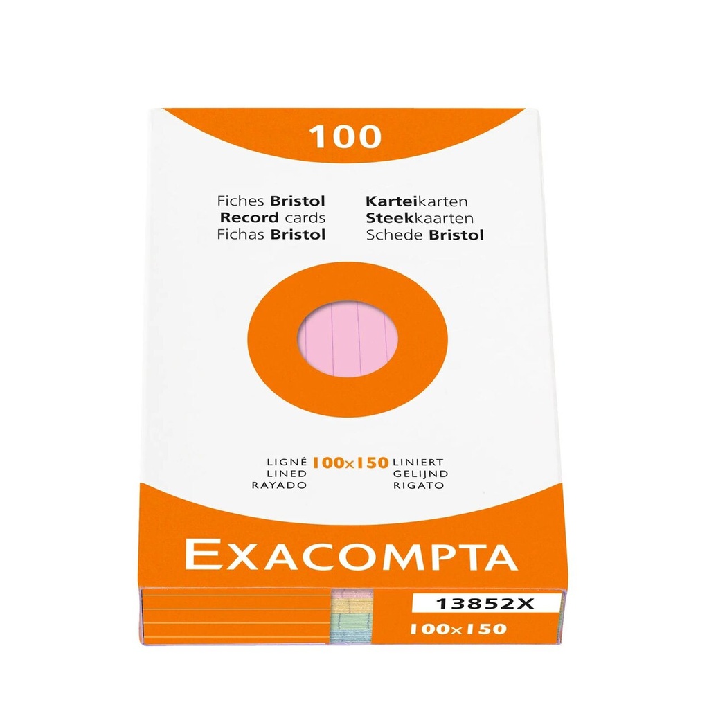 EXACOMPTA FICHE BRISTOL LIGNER 100X150