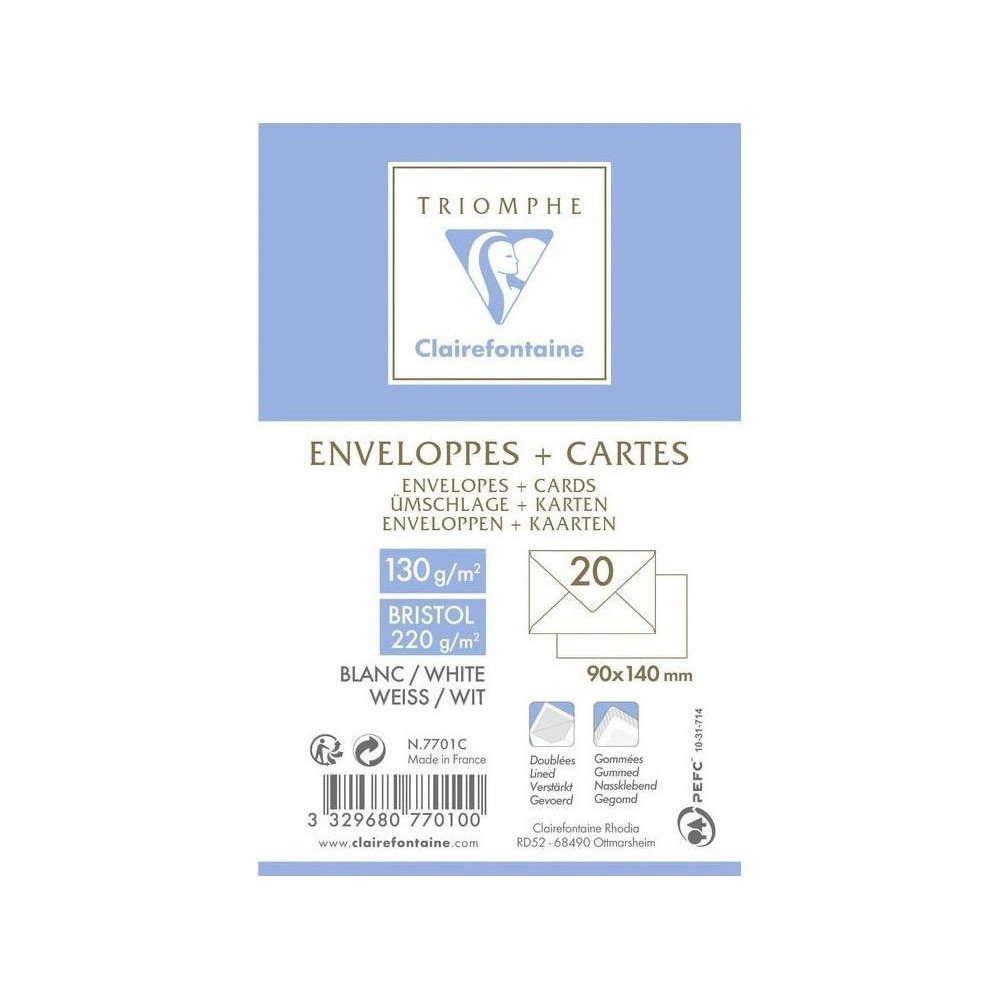 CLAITF  ENVELOPPES PLUS CARTE  20 P