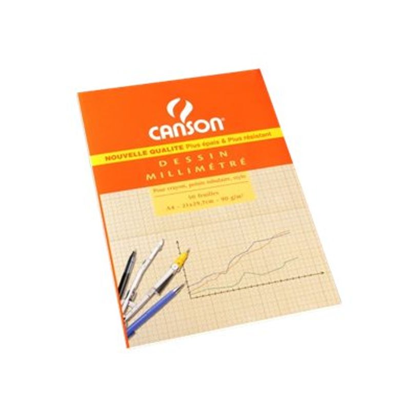 Canson feuille millimétré dessin A4