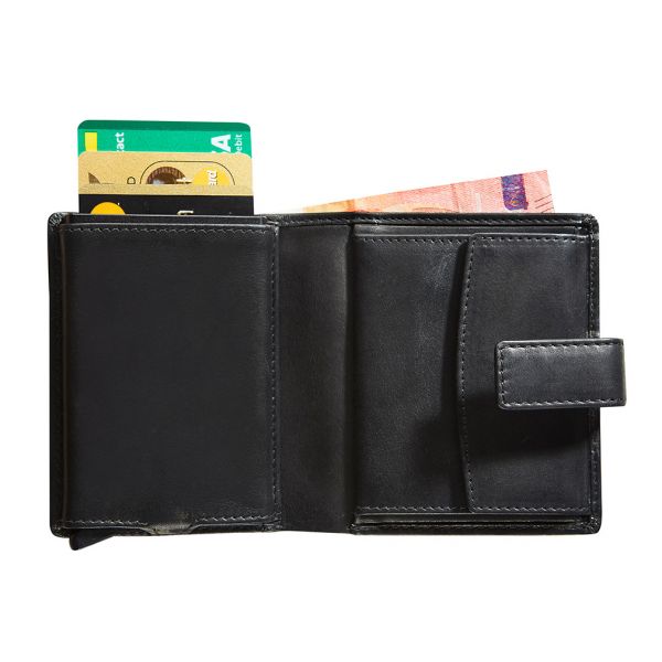 PORTE CARTE COMPACT NOIR MAVERICK 