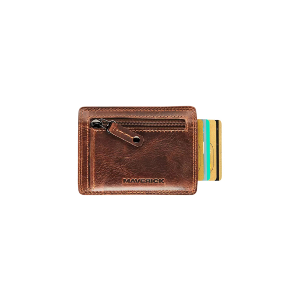 [MAV TO 061 03] PORTE CARTE BRUN COMPACT MAVERICK