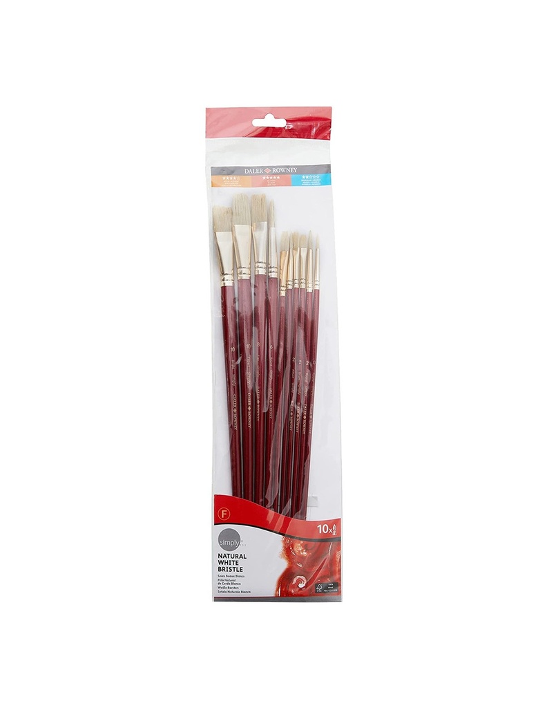 Daler&rowney pinceaux simple naturelle 10 pièces