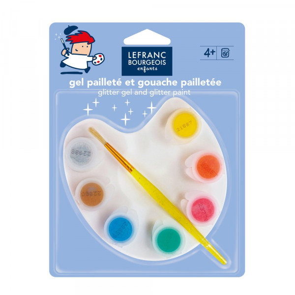 Le franc bourgeois gel paillettes et gouache pailletée