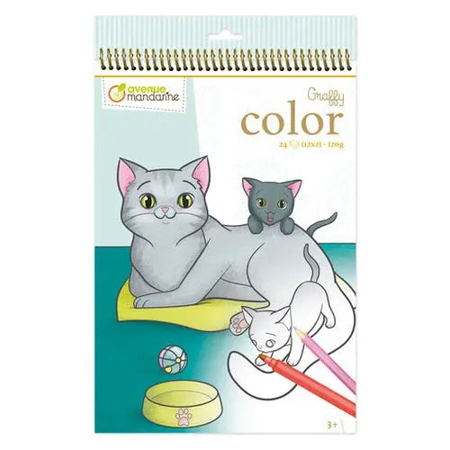 Clairefontaine Avenue mandarine carnet Coloriage 12 × 2