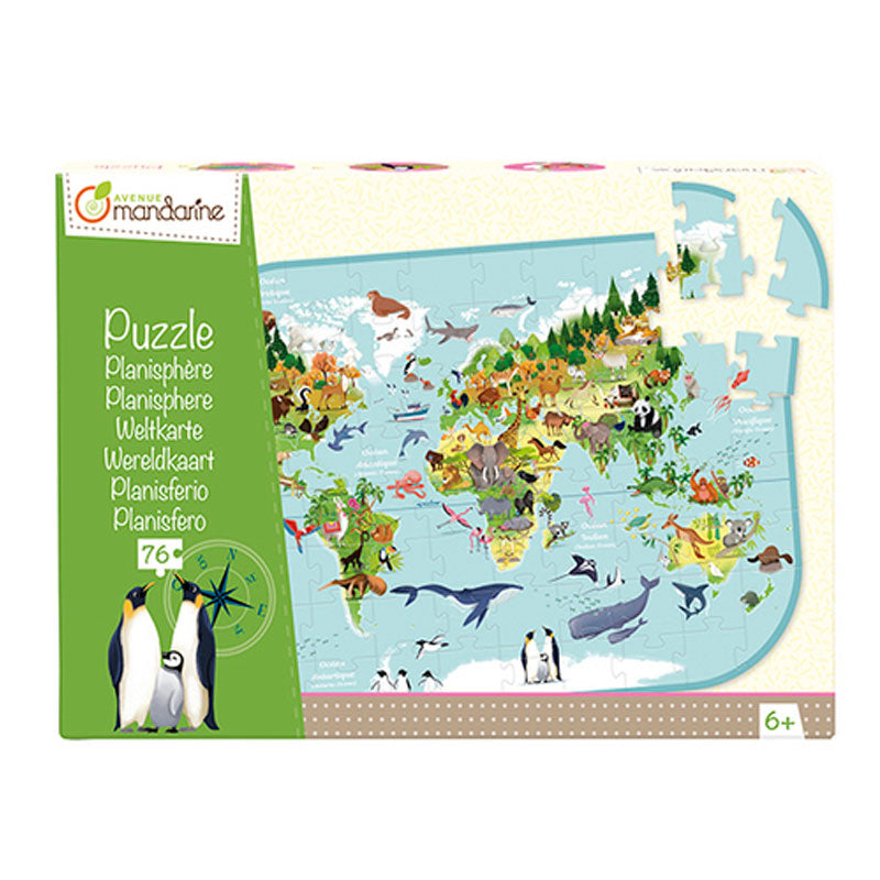 Avenue mandarine puzzle de 76 pièces animal 