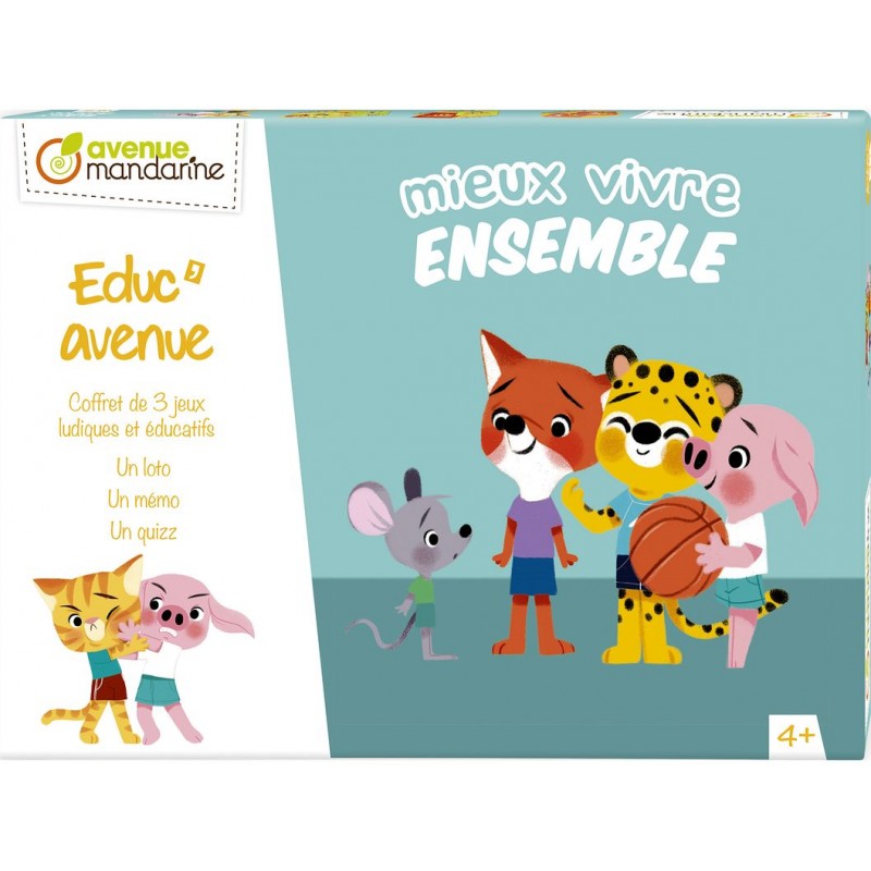 Avenue mandarine coffret de trois Ju ludique loto mémo quiz