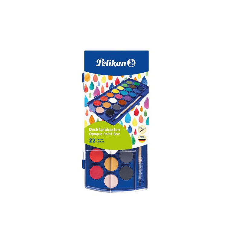 Pelikan box d'aquarelle pour enfants 22 couleurs