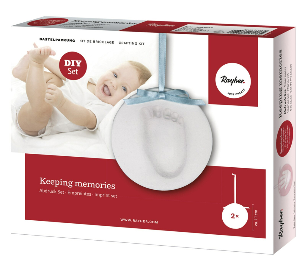 Rayher prendre empreinte de pied  de bébé kit