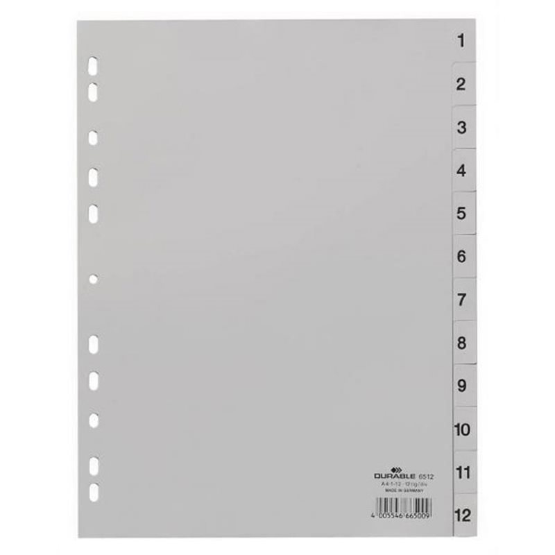 INTERCALAIRE A4 1-12 DURABLE