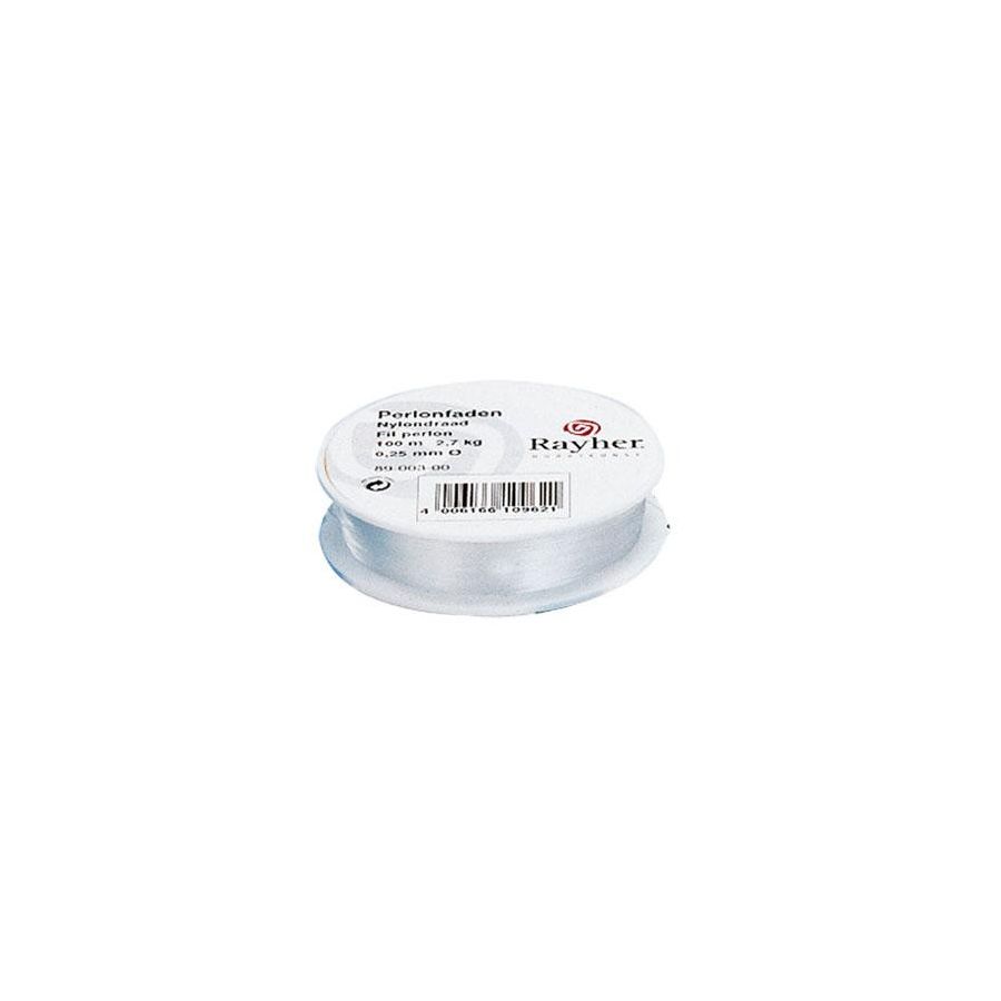 Rayher bobine de fil nylon pour perles 0,25 mm. 25 m