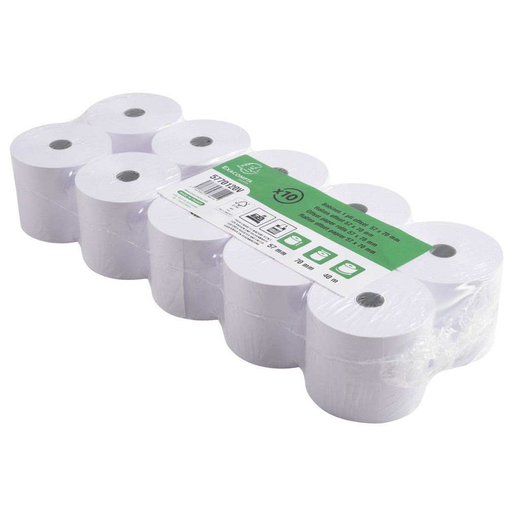 exacompta bobines 1 pli offset 57x70mm