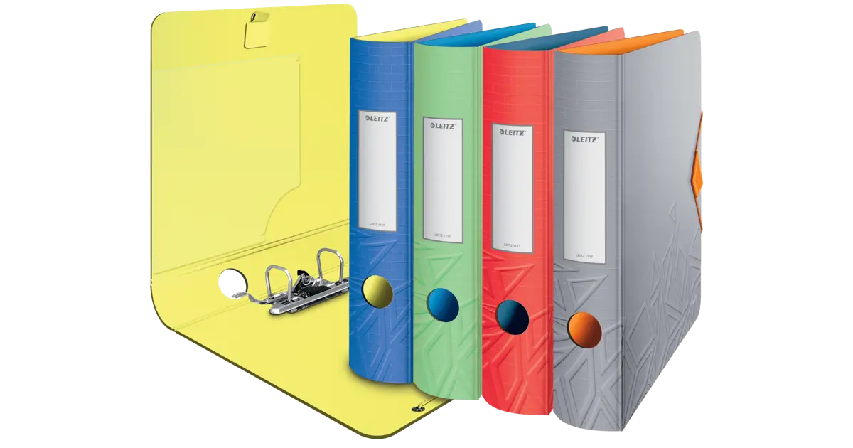 CLASSEUR LEITZ gris/orange