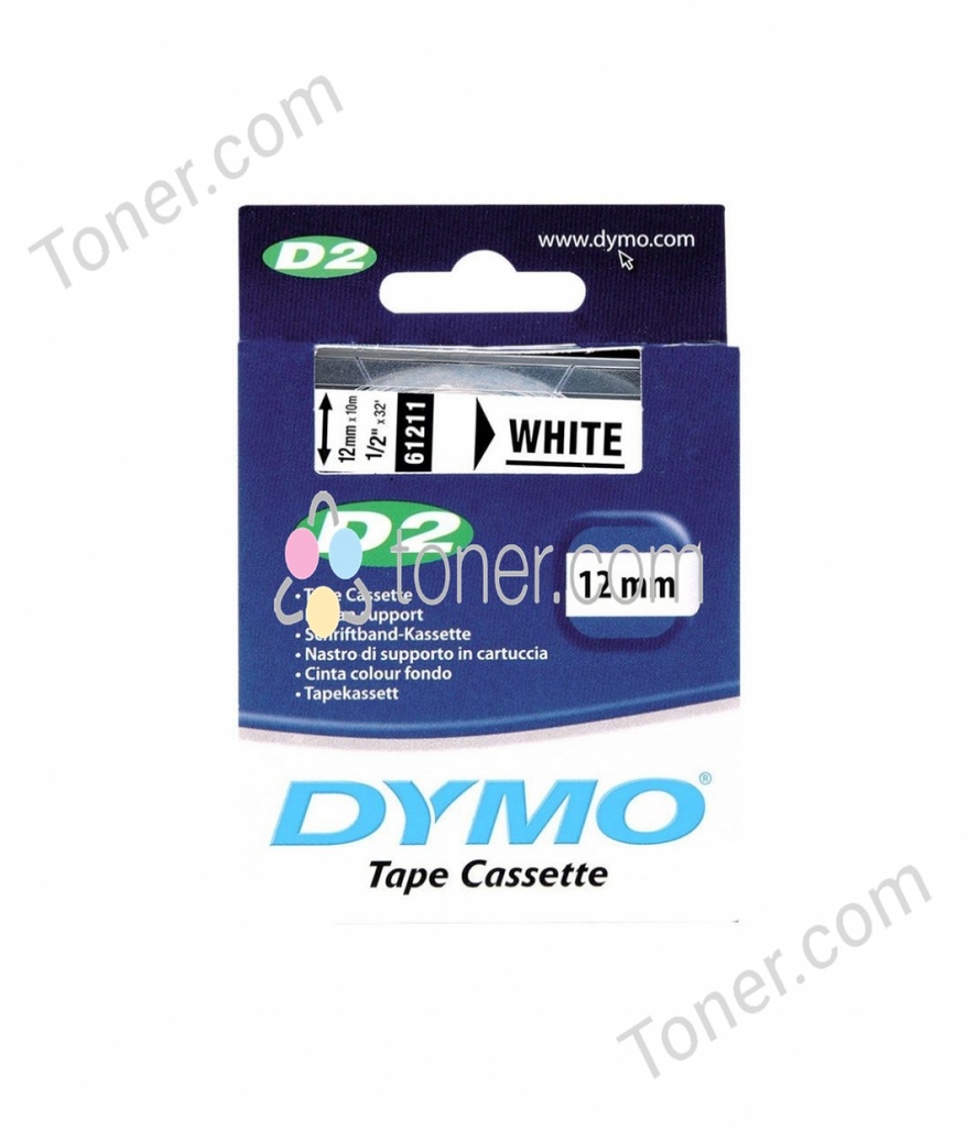 DYMO RECHARGE D2 .12mm blanc