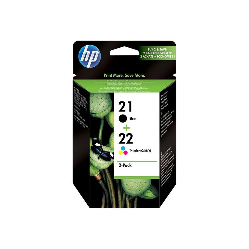 HP 21 Black plus 22 tricolore