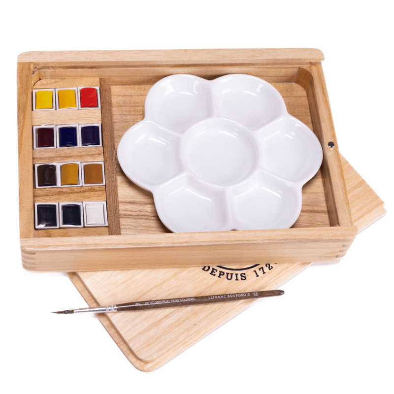 LEFRANC BOURGEOIS COFFRET BOIS AQUARELLE