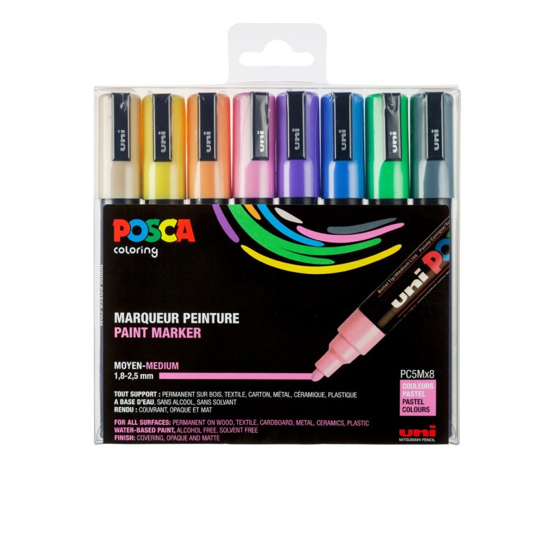 POSCA POCHETTE 8X5M PASTELLE