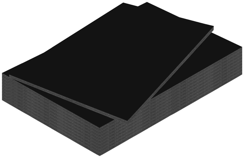 CARTON PLUME NOIR 50x65 5mm