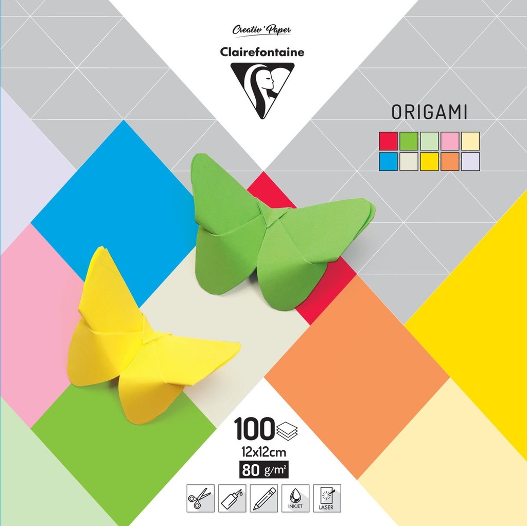 clairefontaine 12 x12 cm Origami peper