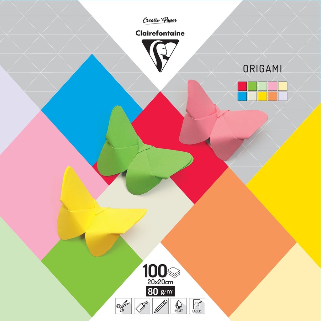 clairefontaine origami 20x20cm papier