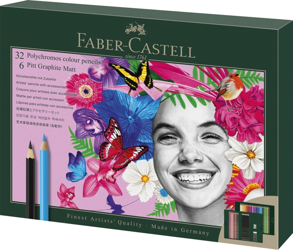 Faber-Castell Polychromos pencils 32 poly / 6 pitt graph