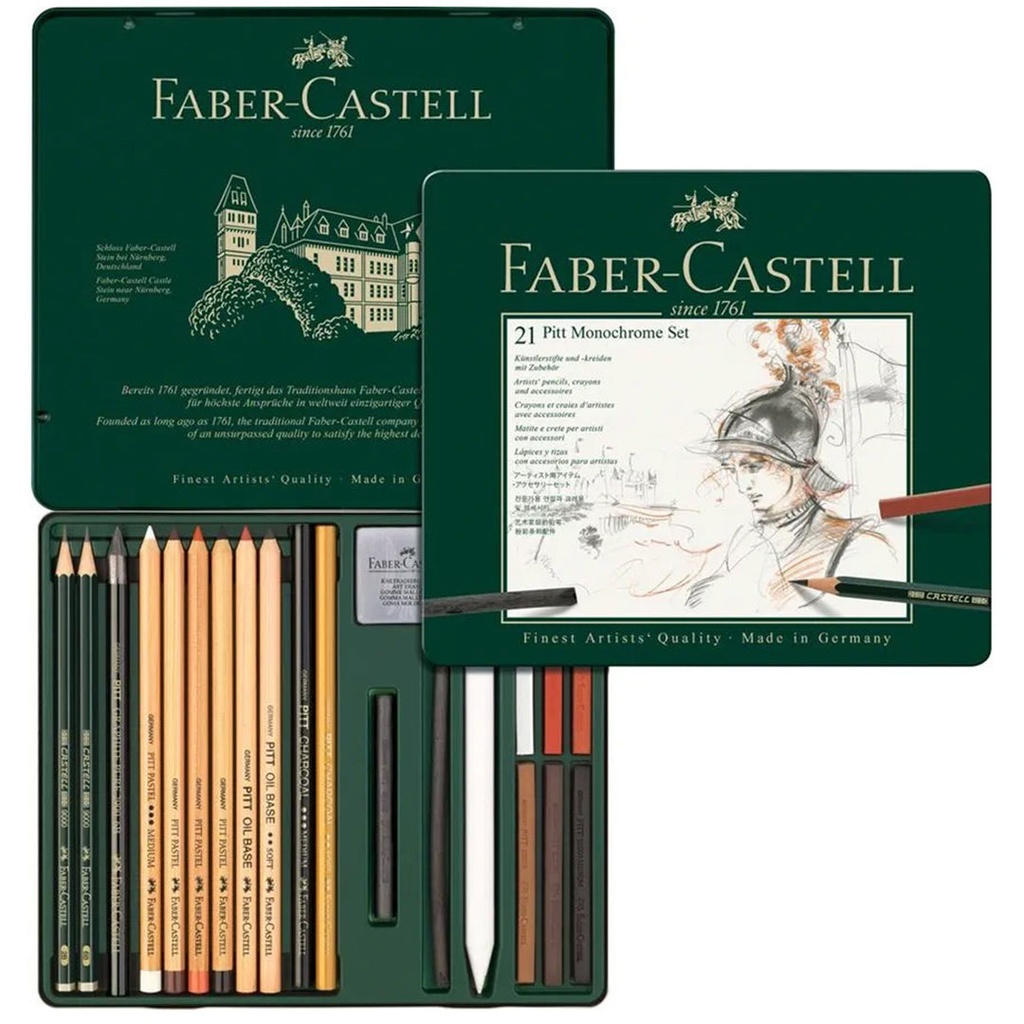 Faber-castell pitt monochrome set 21