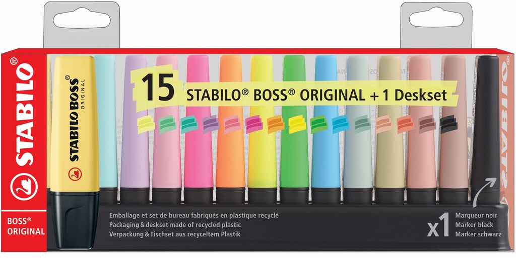 STABILO BOSS ORIGINAL PASTEL ET NATURECOLOR SET 15