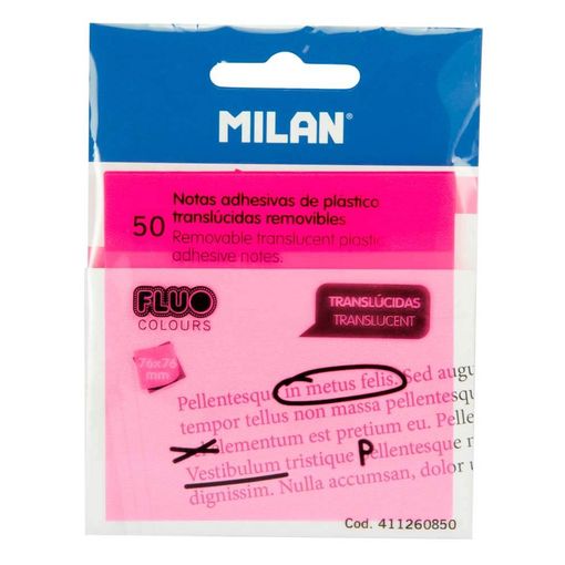 MILAN NOTE ADHESIVE translucide