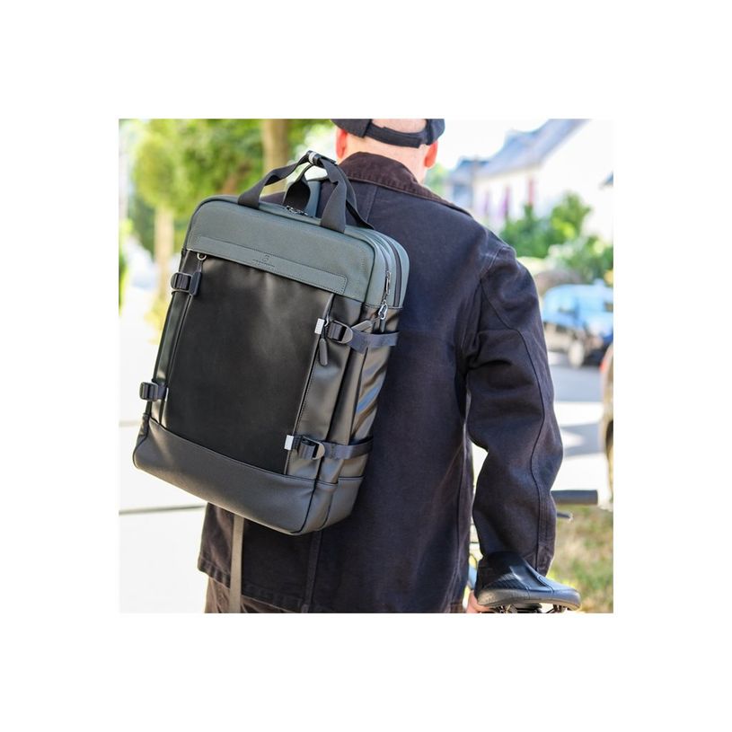 [OBERTHUR] SAC A DOS DOUBLE KAKI NOIR OBERTHUR