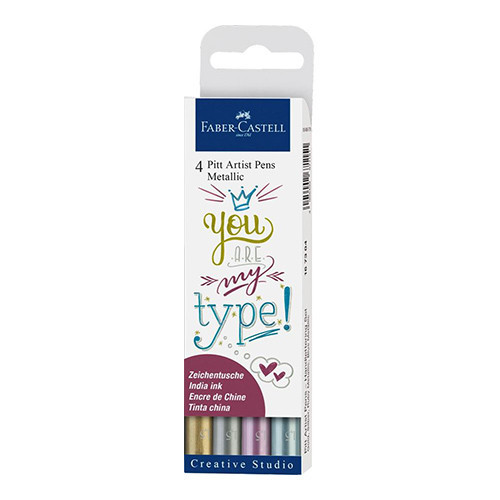 faber-castell pitt artist pens metallic 4