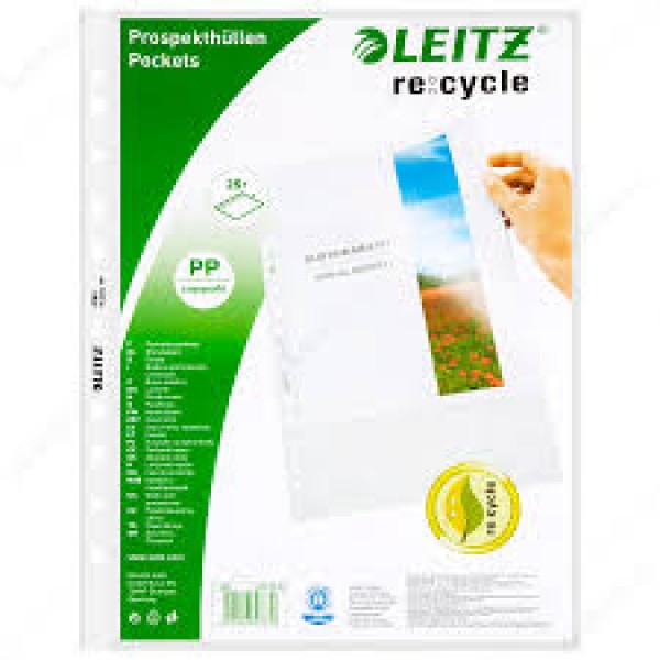 LEITZ PREMIUM RECYCLE POCHETTE COPY SAFE PP A4 TRANSPARENTE
