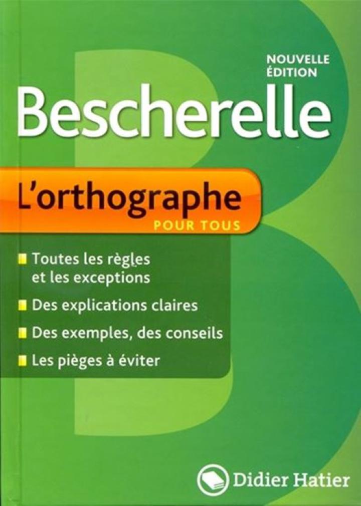 BESCHERELLE ORTHOGRAPHE