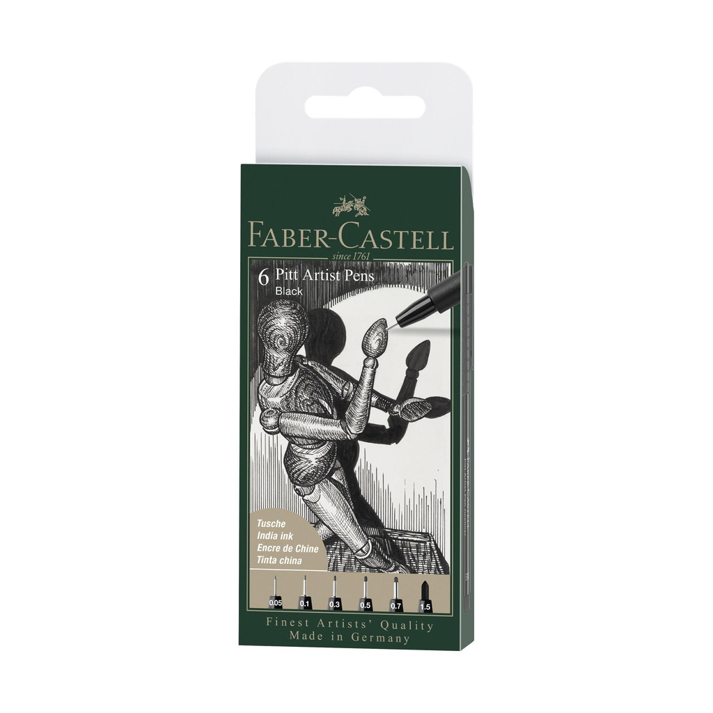 faber-castell pitt artist black 6