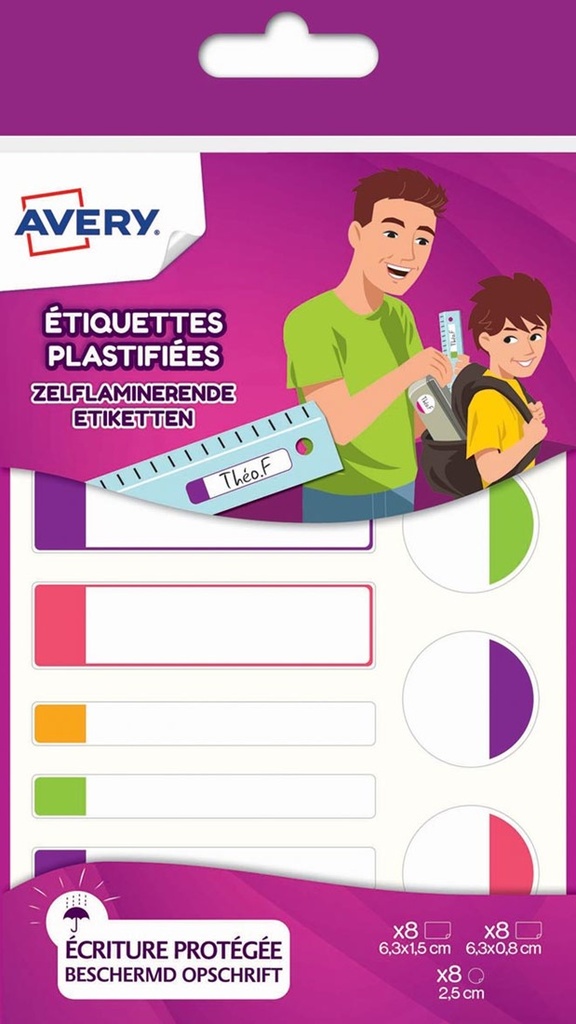 AVERY ETIQUETTES MATERIEL SCOLAIRE 